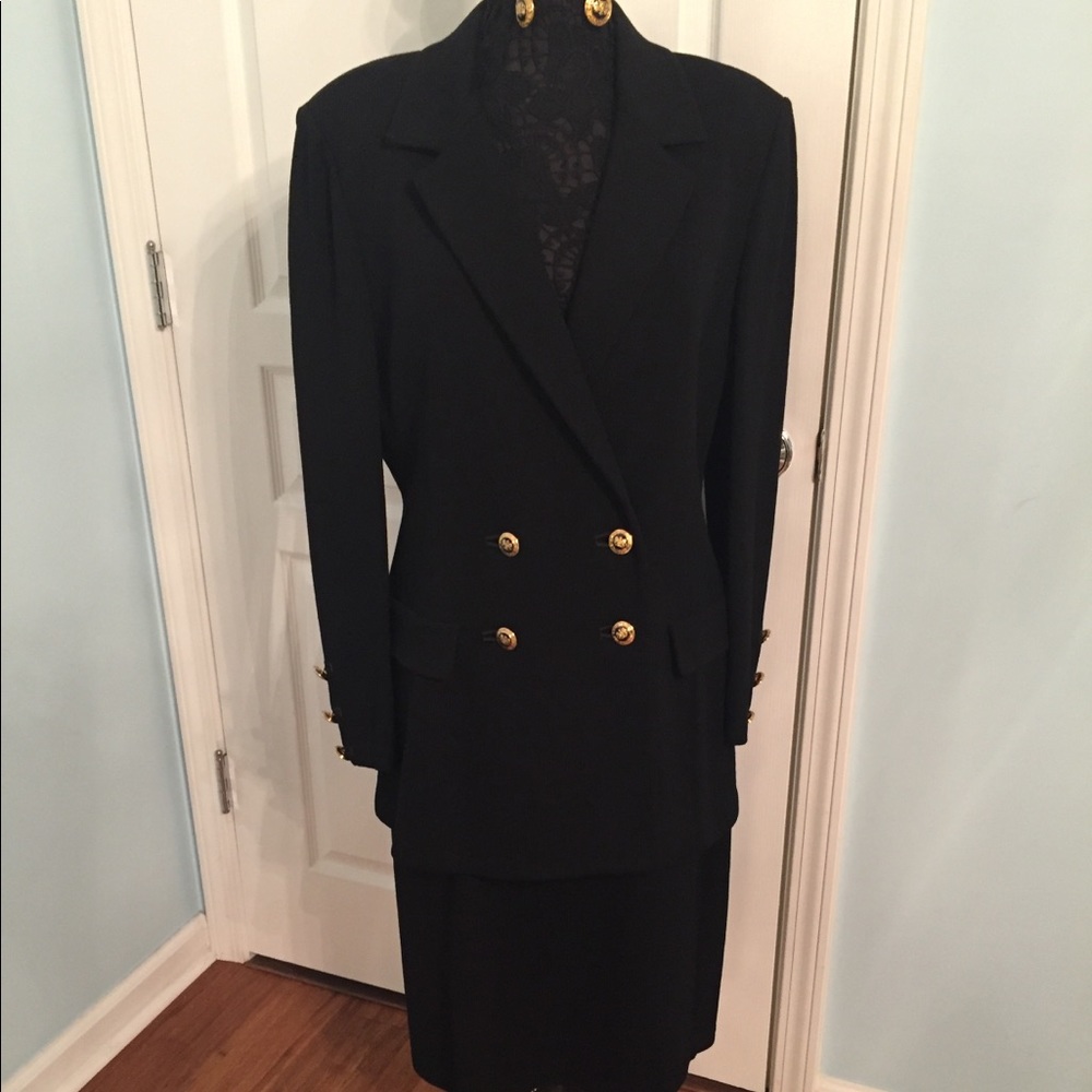St. John Santana Knit Double-breast Suit